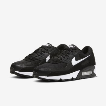 Nike Air Max 90 - Női Utcai Cipő - Fekete/Fekete/Fehér